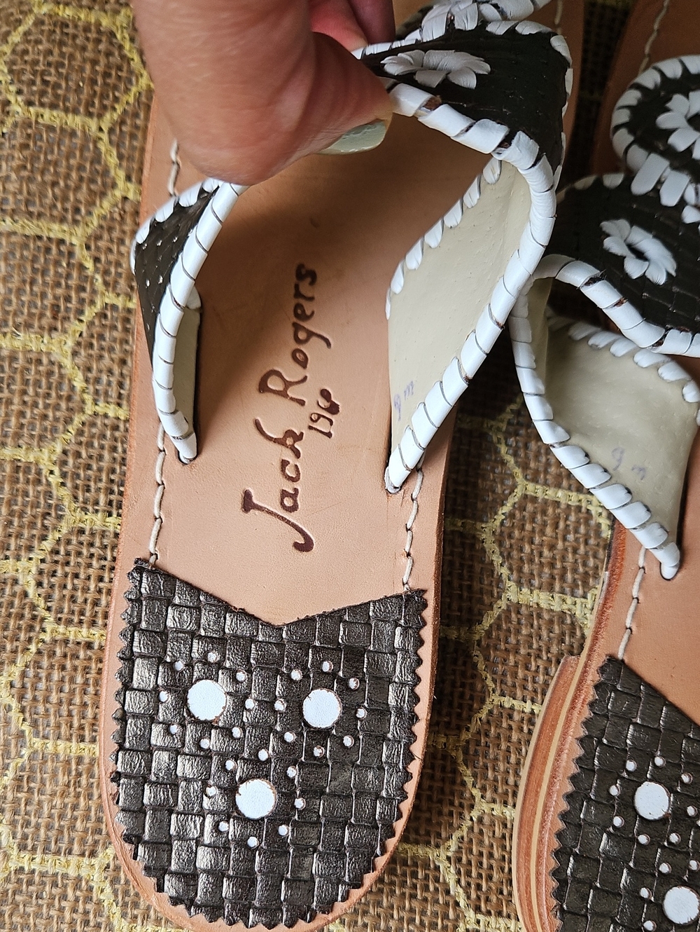 Jack Rogers Bronze And White Gorgeous Sandals - Picture 2 of 5